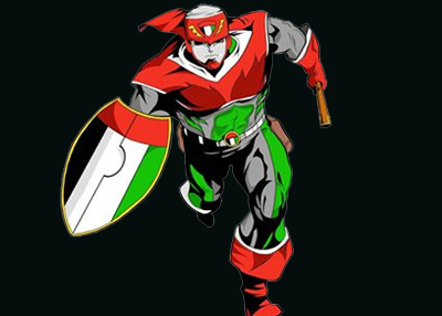 "عزام فارس الطبيعة" شخصية كاريكاتورية افتراضية تجسد الفارس العربي